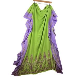 Vintage Sarees 100% Pure Silk Woven Sequins Hand Beaded Sari Craft Fabric